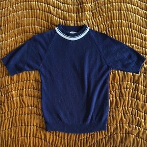 Vintage Towncraft mock neck short sleeve sweater